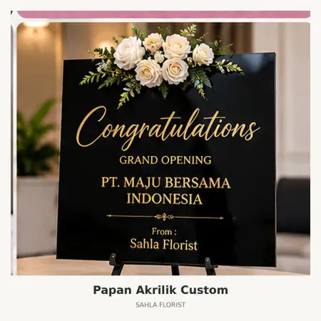 Papan Bunga Akrilik Bantaeng